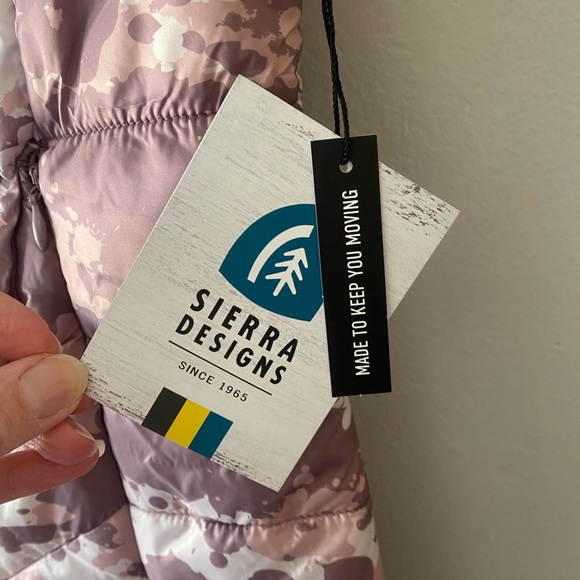 Sierra Designs sz M Pink Camo High Collar Zip Front Vest with Bungee Drawstring - Picture 3 of 11